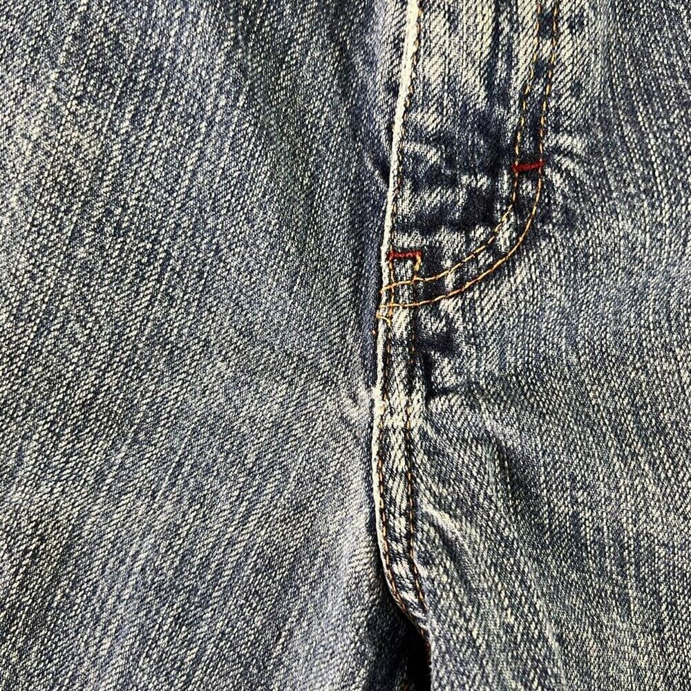 Phat Farm Bermuda Shorts Mens 34 Blue Denim 5 Pocket Design Distressed - Picture 7 of 14